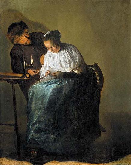 Judith leyster Man offering money to a young woman